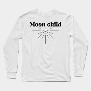 Moon Child with a crescent moon Long Sleeve T-Shirt